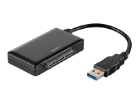 DELTACO USB3-SATA6G3 - Diskkontroller - 2.5, 3.5 - SATA 6Gb/s - USB 3.0 - svart