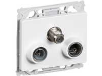 LK OPUS 66 Antenneudtag TV/R/SAT slutdåse, type TD352, Class A+, 1 modul, hvid