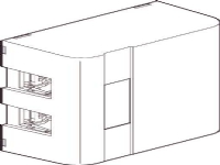 LAURITZ KNUDSEN Montageboks Softline 1½ modul For 2 stk. Actassi® konnektor Farve: lysegrå