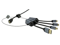 ProXtend PX-AR41, HDMI Type A (Standard), DisplayPort + Mini DisplayPort + Mini-HDMI + USB Type-C, Hunkjønn, Hankjønn, Rett, Rett