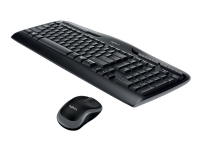 Logitech Wireless Combo MK330 - Tastatur- og mussett - trådløs - 2.4 GHz - US International - svart
