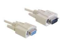 Delock - Seriellforlengelseskabel - DB-9 (hann) til DB-9 (hunn) - 2 m - formstøpt, tommelskruer - beige