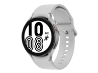 Samsung Galaxy Watch4 - 44 mm - sølvfarget - smartklokke med sportsbånd - hvit - display 1.36 - 16 GB - NFC, Wi-Fi, Bluetooth - 4G - 30.3 g