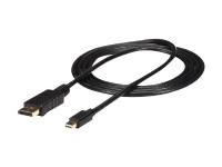 StarTech.com 6ft Mini DisplayPort to DisplayPort Cable - M/M - mDP to DP 1.2 Adapter Cable - Thunderbolt to DP w/ HBR2 Support (MDP2DPMM6) - DisplayPort-kabel - Mini DisplayPort (hann) til DisplayPort (hann) - 1.8 m - låst - svart - for P/N: CDP2DP14