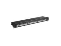 Goobay 24-Port Patch Panel, RJ-45, Cat6, Svart