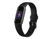 Fitbit Luxe - Rustfritt grafittstål - aktivitetssporer med bånd - silikon - svart - båndbredde: S/L - Bluetooth