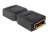 Delock Adapter Displayport female > Displayport female Gender Changer - Kjønnveksler for DisplayPort - DisplayPort (hunn) til DisplayPort (hunn) - svart