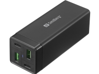 Sandberg - Strømadapter - 65 watt - 3.25 A - PD, QC - 4 utgangskontakter (2 x USB, 2 x USB-C) - Europa