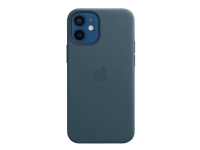 Apple - Baksidedeksel for mobiltelefon - med MagSafe - lær - baltisk blå - for iPhone 12 mini