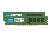 Crucial - DDR4 - sett - 64 GB: 2 x 32 GB - DIMM 288-pin - 3200 MHz / PC4-25600 - CL22 - 1.2 V - ikke-bufret - ikke-ECC