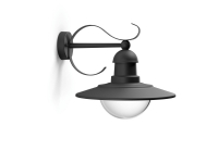 Philips myGarden Vegglampe, Vegglys, Sort, Aluminium, Glass, IP44, I, Overflatebehandlet