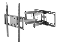 DELTACO ARM-1202 - Brakett - for LCD-display / bøyd LCD-display (full-motion) - kaldvalset stål - finteksturert svart - skjermstørrelse: 32-55 - veggmonterbar