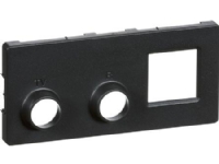 LK FUGA afdækning for antenneudtag TV/R + RJ45, type TD301, TD304 og TD312, 2 modul, koksgrå