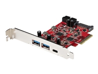 StarTech.com 5-Port USB PCIe Card, 10Gbps USB 3.1 Gen 2 PCIe Card w/ 1x USB-C & 2x USB-A, 1x 2 Port IDC (Internal 5Gbps USB Header Expansion), USB C PCIe Card, PCI Express USB Controller - Windows/macOS/Linux (PEXUSB312A1C1H) - USB-adapter - PCIe 3.0