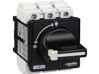 SCHNEIDER ELECTRIC Forsyningsadskiller 3 polet 80A Komplet afbryder til frontmontage med 4 skruer. Sort låsb. greb