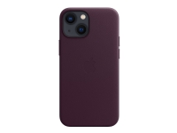 Apple - Baksidedeksel for mobiltelefon - med MagSafe - lær - mørk kirsebær - for iPhone 13 mini