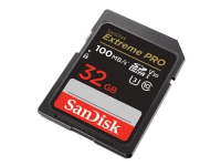 SanDisk Extreme Pro - Flashminnekort - 32 GB - Video Class V30 / UHS-I U3 / Class10 - SDHC UHS-I