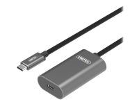Unitek U305A - USB-forlengelseskabel - USB-C (hann) til USB-C (hunn) - USB 3.1 Gen1 - 5 m - aktiv - romgrå