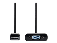 Nedis - Video adapter - DisplayPort (hann) rett til HD-15 (VGA) (hunn) rett - DisplayPort 1.1 - 20 cm - rund - svart