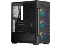 CORSAIR iCUE 220T RGB Airflow - Miditower - ATX - ingen strømforsyning (ATX) - sort - USB/Lyd - Inkl. 3 x SP120 RGB PRO fans