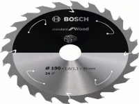 Bosch Accessories 2608837708 Rundsavblad 190 x 30 mm Antal tænder (per tomme): 24 1 stk