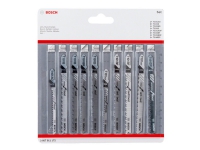 Bosch - Bladsett for stikksag - for tre, løvtre - 10 deler - T-skaft