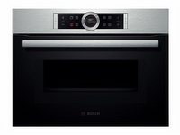 Bosch Serie | 8 CMG633BS1 - Kombinasjonsovn - innebygd - fordypning - bredde: 56 cm - dybde: 55 cm - høyde: 45 cm - med selvrens - inox