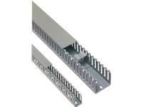 HAGER Ledningskanal opslidset HxB : 37x37mm slids 6mm Kunststof, grå RAL 7030 - (2 meter)