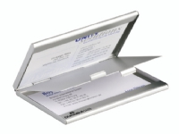 DURABLE Business Card Holder/Case DUO - Visittkortboks - aluminium - sølv