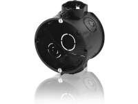 Indmuringsdåse Ø80 1modul 45mm dyb skrueafstand 60mm. Sort eurodåse. 20 og 25 mm rørindføring. Montageskruer medfølger. Halogenfri