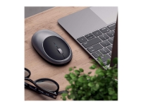 Satechi M1 - Mus - ergonomisk - høyre- og venstrehåndet - optisk - 3 knapper - trådløs - Bluetooth 4.0 - romgrå