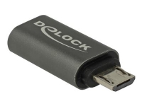Delock - USB-adapter - USB-C (hunn) til Micro-USB type B (hann) - USB 3.1 Gen 1 - 2.8 cm - antrasitt