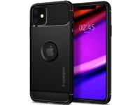 Spigen Rugged Armor, Etui, Apple, iPhone 11, Svart