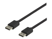 DELTACO DP8K-1010 - DisplayPort-kabel - DisplayPort (hann) til DisplayPort (hann) - DisplayPort 1.4 - 1 m - 8K-støtte - svart