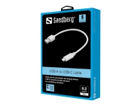 Sandberg - USB-kabel - USB-C (hann) til USB-type A (hann) - 20 cm