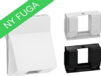 LAURITZ KNUDSEN Dataudtag FUGA T3 - 1,5 modul vinkel indsats, for 1 stk. Keystone konnektor (S/L), leveres uden konnektor, farve: hvid