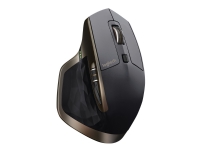 Logitech MX Master - Mus - laser - 5 knapper - trådløs - Bluetooth, 2.4 GHz - USB trådløs mottaker - meteoritt