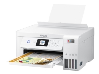 Epson EcoTank ET-2856 - Multifunksjonsskriver - farge - ink-jet - påfyllbar - A4 (medie) - opp til 10.5 spm (trykking) - 100 ark - USB, Wi-Fi - hvit