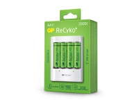 GP Batteries ReCyko U411, Oppladbart batteri, AA, Nikkelmetallhydrid (NiMH), 1,2 V, 4 stykker, 2000 mAh