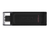 Kingston DataTraveler 70 - USB-flashstasjon - 128 GB - USB-C 3.2 Gen 1