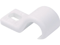SCHNEIDER ELECTRIC Kabelbøjle plast hvid 5-7mm med 1 lap skruehul 3,8x5,5mm - (100 stk.)