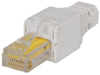 Modular plug RJ45 kat 6 U/UTP, toolless 8P8C til rundt kabel med bløde eller masive ledere AWG22-26