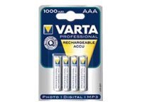 Varta Professional - Batteri 4 x AAA - NiMH - (ladbare) - 1000 mAh