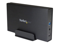 StarTech.com USB 3.1 Gen 2 External Hard Drive Enclosure for 3.5 SATA Drives - Fan-less UASP Enhanced Single Drive Enclosure (S351BU313) - Drevkabinett - 3.5 - SATA 6Gb/s - USB 3.1 (Gen 2) - svart - for P/N: BNDTBUSB3142, PEXUS313AC2V, PEXUSB311A1E