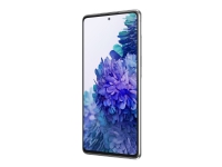 Samsung Galaxy S20 FE - 4G smarttelefon - dobbelt-SIM - RAM 6 GB / 128 GB - microSD slot - OLED-display - 6.5 - 2400 x 1080 piksler (120 Hz) - 3x bakkamera 12 MP, 12 MP, 8 MP - front camera 32 MP - skyhvit