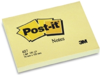 Post-it 657 - Noter - 76 x 102 mm - 100 ark - gul