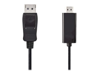 Nedis - Adapterkabel - DisplayPort hann til HDMI hann - 1 m - svart - rund
