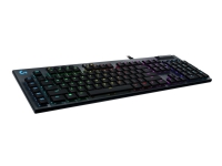 Logitech Gaming G815 - Tastatur - bakgrunnsbelyst - USB - QWERTY - US International - tastsvitsj: GL Clicky - svart