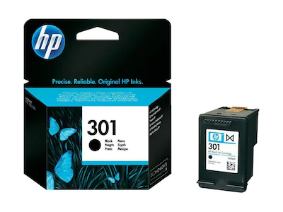 HP Blekk 301 Sort