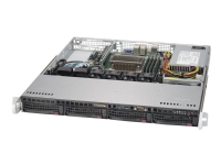 Supermicro SuperServer 5019S-M - Server - rackmonterbar - 1U - 1-veis - ingen CPU - RAM 0 GB - SATA - hot-swap 3.5 brønn(er) - uten HDD - AST2400 - GigE - monitor: ingen - svart